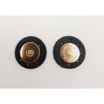 Angel Çanta Aksesuar Siyah Suni Derili Mıknatıslı Çıtçıt Light Gold Metalli