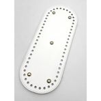 Angel Çanta Aksesuar Suni Deri 30x12 Cm Oval Çanta Tabanı Beyaz Renk Silvery Aparatlı