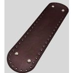 Angel Çanta Aksesuar Suni Deri 37x10 cm Oval Çanta Tabanı Koyu Kahve Renk Gümüş Aparatlı