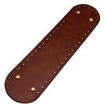 Angel Çanta Aksesuar Suni Deri 37x10 cm Oval Çanta Tabanı Taba Renk Light Gold Aparatlı