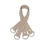 Angel Canta Aksesuar Suni Deri 38X2.5 Cm Bej Renk Cift Canta Sapi Light Gold Metalli