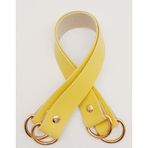 Angel Çanta Aksesuar Suni Deri 38x2.5 cm Sarı Renk Çift Çanta Sapı Light Gold Metalli
