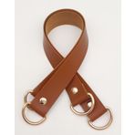 Angel Çanta Aksesuar Suni Deri 38x2.5 cm Taba Renk Çift Çanta Sapı Light Gold Metalli