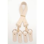 Angel Çanta Aksesuar Suni Deri 55 Cm Misu Model Çift Sap Krem Renk Light Gold Metal