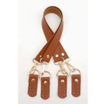 Angel Çanta Aksesuar Suni Deri 55 Cm Misu Model Çift Sap Taba Renk Light Gold Metal