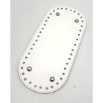 Angel Çanta Aksesuar Suni Deri Beyaz Renk Oval Taban 25X12 Cm Silvery Metalli