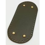 Angel Çanta Aksesuar Suni Deri Haki Renk 25X12 cm Oval Çanta Tabanı (Light Gold Aparatlı)