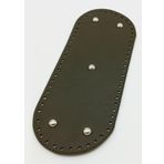 Angel Çanta Aksesuar Suni Deri Haki Renk 30X12 cm Oval Çanta Tabanı (Gümüş Aparatlı)