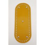 Angel Çanta Aksesuar Suni Deri Hardal Renk 30X12 cm Oval Çanta Tabanı (Gümüş Aparatlı)
