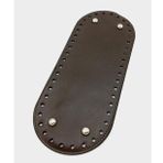 Angel Çanta Aksesuar Suni Deri Kahverengi 30X12 cm Oval Çanta Tabanı (Gümüş Aparatlı)