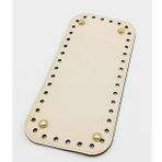 Angel Çanta Aksesuar Suni Deri Krem Renk 25X12 cm Dikdörtgen Çanta Tabanı (Light Gold Aparatlı)