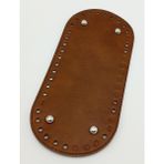 Angel Çanta Aksesuar Suni Deri Taba Renk 25X12 cm Oval Çanta Tabanı (Gümüş Aparatlı) - Standart - Renkli