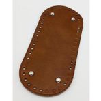 Angel Çanta Aksesuar Suni Deri Taba Renk 25X12 cm Oval Çanta Tabanı (Gümüş Aparatlı)