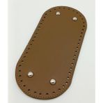 Angel Çanta Aksesuar Suni Deri Vizon Renk 25X12 cm Oval Çanta Tabanı (Gümüş Aparatlı) - Standart
