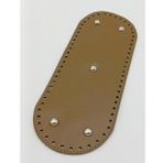 Angel Çanta Aksesuar Suni Deri Vizon Renk 30X12 cm Oval Çanta Tabanı (Gümüş Aparatlı)