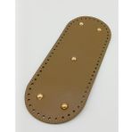 Angel Çanta Aksesuar Suni Deri Vizon Renk 30X12 cm Oval Çanta Tabanı (Light Gold Aparatlı)