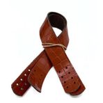 Angel Çanta Aksesuar Taba Renk Croco Desen 30x2 cm Gerçek Deri Çanta Sapı