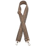 Angel Çanta Aksesuarları Aksesuar 120x3 cm Jüt Kolon Sapı Siyah Renk Light Gold Metalli