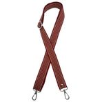 Angel Çanta Aksesuarları Aksesuar 120x3 cm Polyester Kolon Sapı Bordo Renk Bej Şeritli Gümüş Metalli