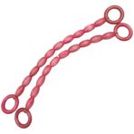 Angel Çanta Aksesuarları Aksesuar 20 mm Oval Ahşap Boncuklu 40 cm Pembe Renk Sapı