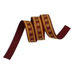 Angel Çanta Aksesuarları Aksesuar 3 cm Polyester Kolon Bordo Gold Simli 1 Metre