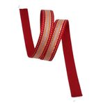 Angel Çanta Aksesuarları Aksesuar 3 cm Polyester Kolon Kırmızı Gümüş Simli 1 Metre