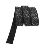 Angel Çanta Aksesuarları Aksesuar 3 cm Polyester Kolon Siyah Gümüş Simli 1 Metre