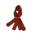 Angel Çanta Aksesuarları Aksesuar 35X2 Cm Gerçek Deri Çift Sap Crazy Oil Kırmızı
