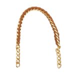 Angel Çanta Aksesuarları Aksesuar 40 cm Derili Zincir Taba Renk Light Gold Metalli