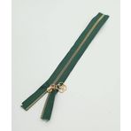 Angel Çanta Aksesuarları Aksesuar Başlıklı Fermuar 30 Cm Light Gold Metal Zümrüt Yeşili