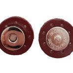 Angel Çanta Aksesuarları Aksesuar Bordo Suni Derili Mıknatıslı Çıtçıt Gümüş Metalli