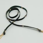 Angel Çanta Aksesuarları Aksesuar Gerçek Deri Troklu Spagetti Model Siyah Light Gold Metal Sapı