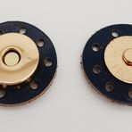 Angel Çanta Aksesuarları Aksesuar Gerçek Derili Mıknatıslı Çıtçıt Lacivert Light Gold Metalli