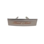 Angel Çanta Aksesuarları Aksesuar Handmade Yazılı Metal Etiket Plaka Süs Gümüş Renk