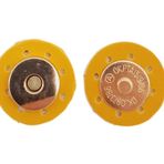 Angel Çanta Aksesuarları Aksesuar Hardal Sarı Suni Derili Mıknatıslı Çıtçıt Light Gold Metalli