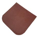 Angel Çanta Aksesuarları Aksesuar Kızıl Kahve Gerçek Deri 12x12 cm Oval Kenar Cep