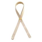 Angel Çanta Aksesuarları Aksesuar Krem (Bej) Renk Gerçek Deri 70X2 Cm Çift Sap