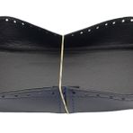 Angel Çanta Aksesuarları Aksesuar Lacivert Suni Deri 28x13 cm Yüksek Tabanı Light Gold Metalli