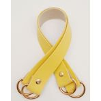 Angel Çanta Aksesuarları Aksesuar Suni Deri 38x2.5 cm Sarı Renk Çift Sapı Light Gold Metalli