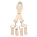 Angel Çanta Aksesuarları Aksesuar Suni Deri 55 Cm Misu Model Çift Sap Krem Renk Light Gold Metal