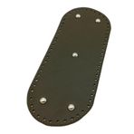 Angel Çanta Aksesuarları Aksesuar Suni Deri Haki Renk 30X12 cm Oval Tabanı (Gümüş Aparatlı)