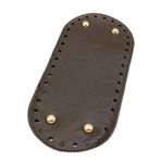Angel Çanta Aksesuarları Aksesuar Suni Deri Kahverengi 25X12 cm Oval Tabanı (Light Gold Aparatlı)