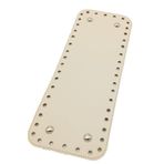 Angel Çanta Aksesuarları Aksesuar Suni Deri Krem Renk 30X12 cm Dikdörtgen Tabanı (Gümüş Aparatlı)