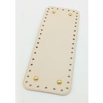 Angel Çanta Aksesuarları Aksesuar Suni Deri Krem Renk 30X12 cm Dikdörtgen Tabanı (Light Gold Aparatlı)
