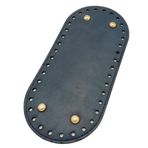 Angel Çanta Aksesuarları Aksesuar Suni Deri Lacivert Renk 25X12 cm Oval Tabanı (Light Gold Aparatlı)