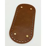 Angel Çanta Aksesuarları Aksesuar Suni Deri Taba Renk 25X12 cm Oval Tabanı (Light Gold Aparatlı)
