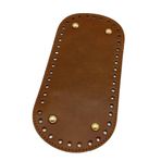 Angel Çanta Aksesuarları Aksesuar Suni Deri Taba Renk 25X12 cm Oval Tabanı (Light Gold Aparatlı)