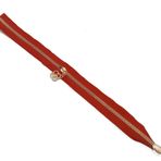Angel Çanta Aksesuarları Aksesuar Tek Stoplu 45 Cm Fermuar Light Gold Metal Kırmızı
