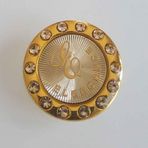 Angel Çanta Aksesuarları Aksesuar Yuvarlak Taşlı Gold Plaka Süs