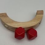 Angel Çanta Aksesuarları Angel Çanta Aksesuar 14 Cm Oval Ahşap Burs Kırmızı Renk Toplu